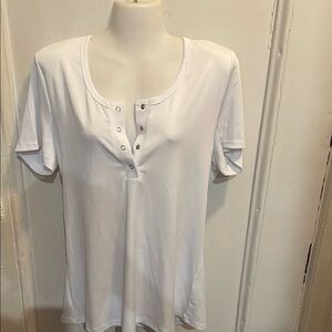 White Short Sleeve Women's Top